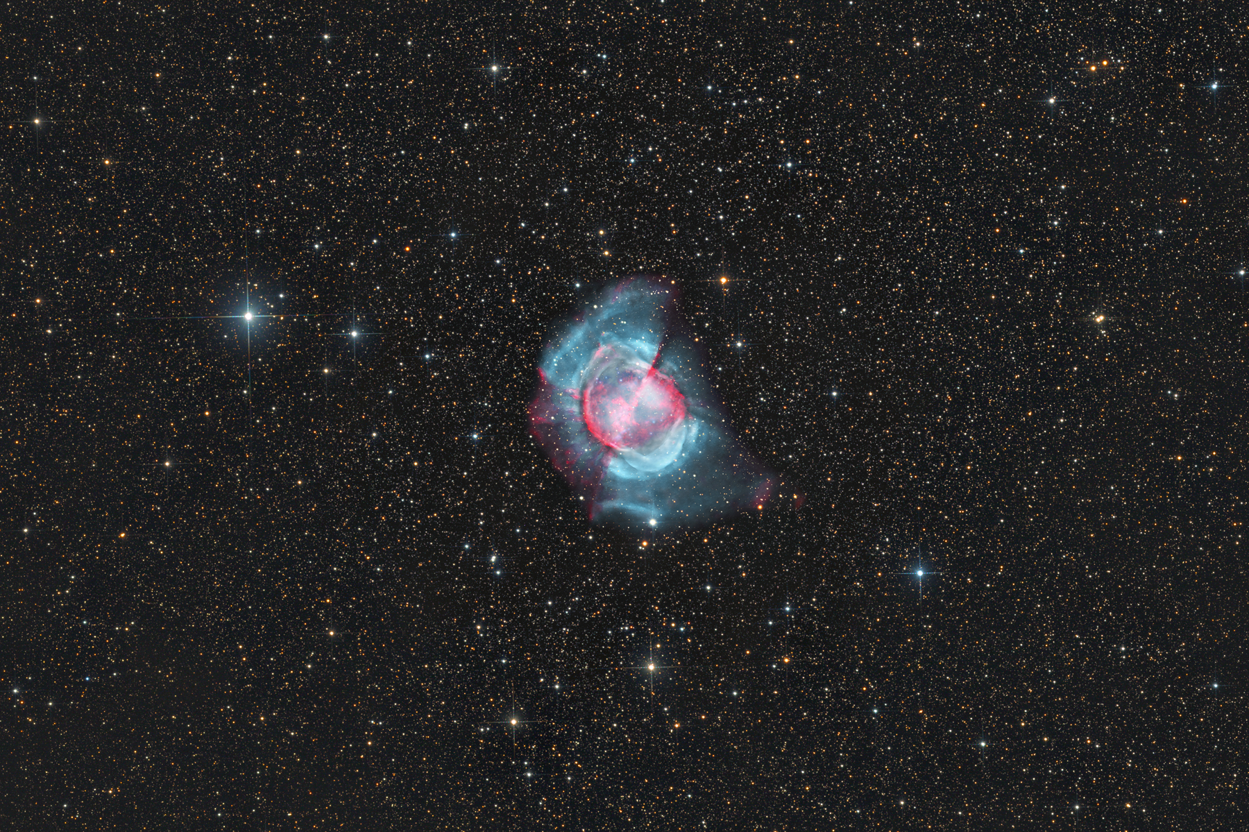 M27 [Ha]-[OIII]-LRGB